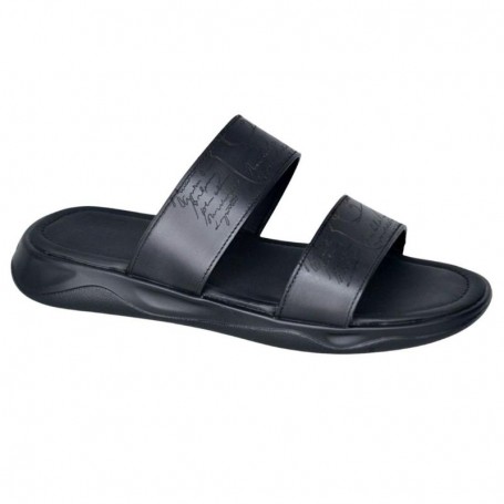 Sandales Homme Noires Doubles Lanières - SDL2957