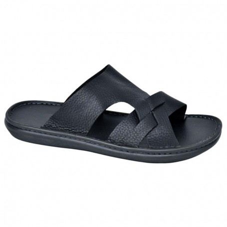 Sandales Cuir Noir Homme Entrecroisées – Élégance - Confort - SDL2987