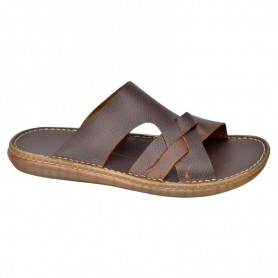 Sandales Cuir Marron Entrecroisées Homme – Style et Confort - SDL2993