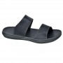 Sandales Homme Cuir Noir Double Bande – Confort Quotidien - SDL2994