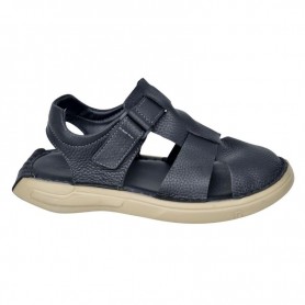 Sandales Fermées Cuir Noir Homme – Élégance et Confort - SDL2996