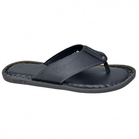 Tongs Homme Cuir Noir Design Épuré – Confort et Simplicité - SDL2999