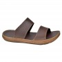 Sandales Cuir Marron Homme Double Bande – Confort - Élégance - SDL3001