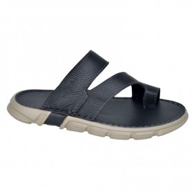 Sandales Noires en Cuir Design Minimaliste - SDL3005