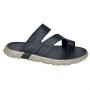 Sandales Noires en Cuir Design Minimaliste - SDL3005