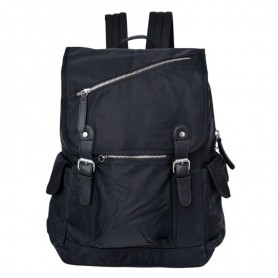 Sac à Dos Noir Tendance Fermeture Asymétrique - SC2993