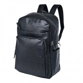 Sac à Dos en Cuir Véritable Noir Dakar - Élégance et Confort - SC2995