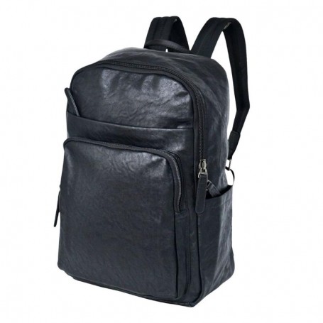 Sac à Dos en Cuir Véritable Noir Dakar - Élégance et Confort - SC2995