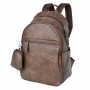 Sac à Dos en Cuir Marron avec Pochette - Style et Praticité - SC2996