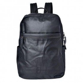Sac à Dos en Cuir Noir Minimaliste | Confort et Praticité - SC2999