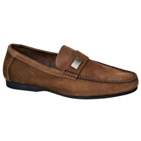 Mocassin homme marron avec boucle – Grande taille 40 à 50 - MOC648