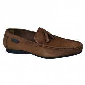 Mocassin homme marron à pampilles – Grande taille 40 à 50 - MOC650