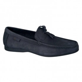 Mocassin homme noir à pampilles – Grande taille 40 à 50 - MOC651