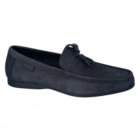 Mocassin homme noir à pampilles – Grande taille 40 à 50 - MOC651