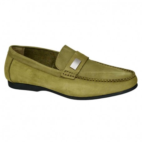 Mocassin Homme Vert Olive – Grande taille 40 à 50 - MOC652