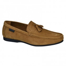 Mocassin Homme à Pompons Marron Clair - MOC653