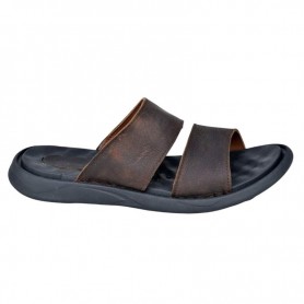 Sandale Homme Marron Foncé Cuir Ergonomique - SDL3029