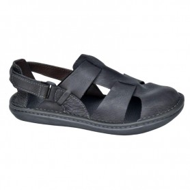 Sandale Homme Fermée Noire en Cuir - SDL3030