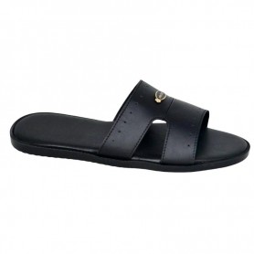Sandales Mules Homme Cuir Noir Confortables - SDL3042