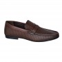 Mocassin marron tressé homme - MOC669