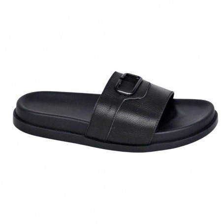 Sandale homme noire avec boucle – Confort et style - SDL3066