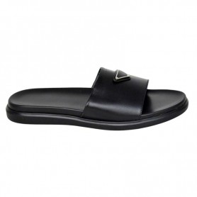 Sandale noire homme avec logo – Simplicité moderne - SDL3079