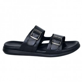Sandale noire homme à boucles – Pratique et élégante - SDL3098