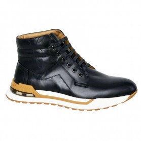 Bottines cuir noires homme - SNK503