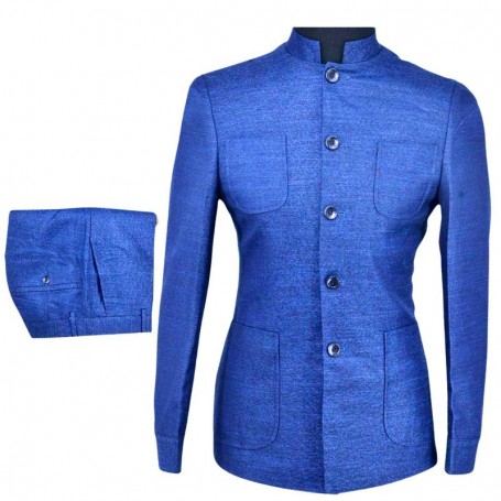 Costume safari africain bleu roi pour homme - CTM480