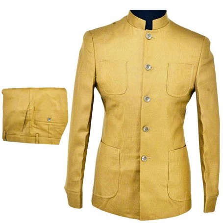 Costume safari africain jaune moutarde - CTM483