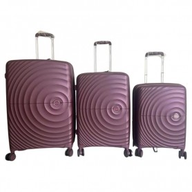 Ensemble de valises violettes rigides - Design circulaire - VLS401