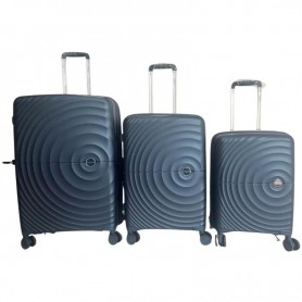 Ensemble 3 valises rigides bleu foncé - Voyagez avec style - VLS402