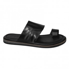 Sandale orthopédique cuir noir homme – Élégance à Dakar - SDL3103