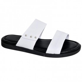Sandale orthopédique cuir blanc homme – SDL3115