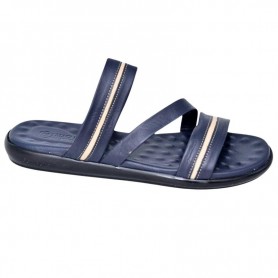 Sandale orthopédique cuir bleu et beige – SDL3119
