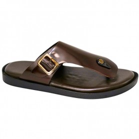 Sandale orthopédique cuir marron foncé – SDL3123
