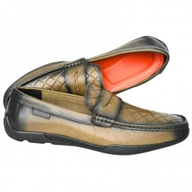 Mocassin matelassé marron homme grande taille – 41 à 50 - MOC687