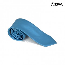 Cravate unie bleue CVT38
