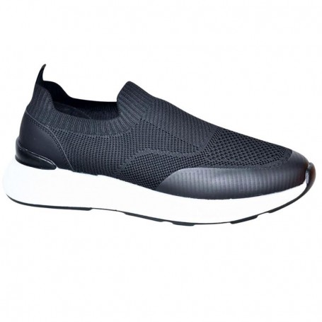 Baskets Homme Slip-On Noires – Élégance Décontractée - SNK541