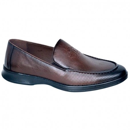 Mocassins Marron Homme à Design Perforé - CDV1778