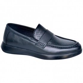 Mocassins Noirs Homme à Motif Tressé - CDV1782
