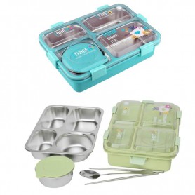Boîte à Lunch Inox 4 Compartiments - 850 ML - GDE456
