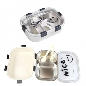 Lunch Box Spacieuse Inox – École - Bureau - Voyage - GDE461