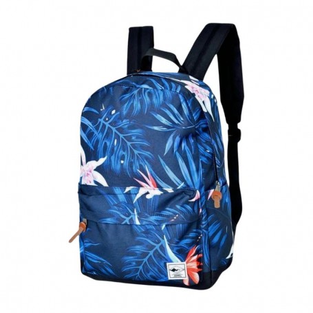Sac à dos bleu floral tropical tendance – SC3091