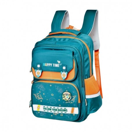 Sac à Dos Premium Vert et Orange – Inspiré de l’Espace – SC3109