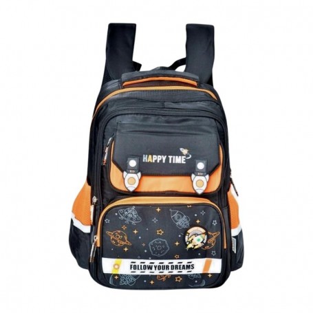 Sac à Dos Enfant Espace Noir et Orange – Stylé et Pratique – SC3111