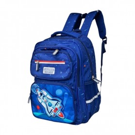 Sac à dos scolaire fusée bleu enfant – SC3173