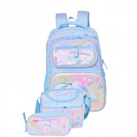 Ensemble sac à dos 3 pièces lapin pastel bleu – SC3204