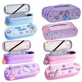 Trousse rigide enfants motifs mignons – Licorne – Espace – Panda – TRS82