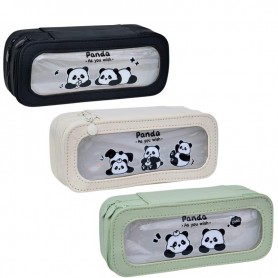 Trousse panda transparente – Accessoire scolaire – TRS88